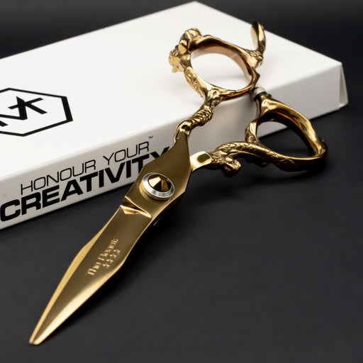 Matakki Ltd Edition The Beast Gold Titanium Professional Haircutting Scissors