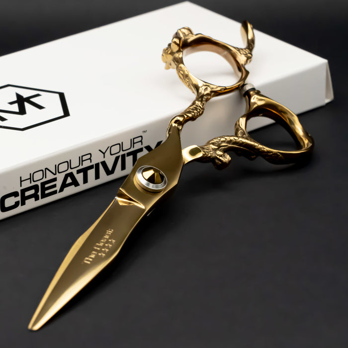 Matakki Ltd Edition The Beast Gold Titanium Professional Haircutting Scissors