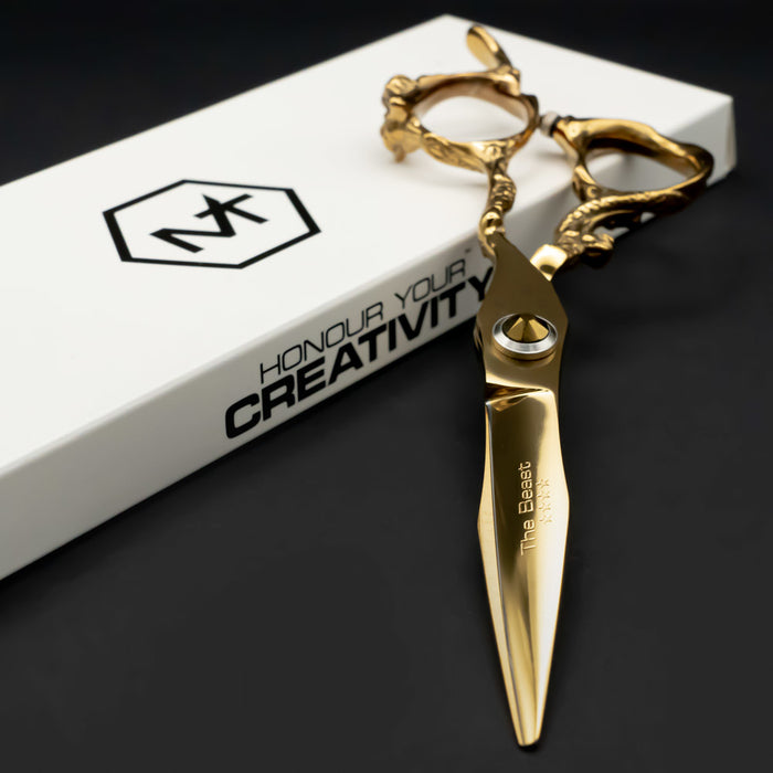 Matakki Ltd Edition The Beast Gold Titanium Professional Haircutting Scissors