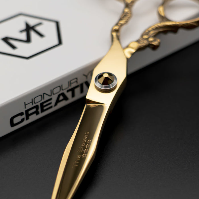 Matakki Ltd Edition The Beast Gold Titanium Professional Haircutting Scissors