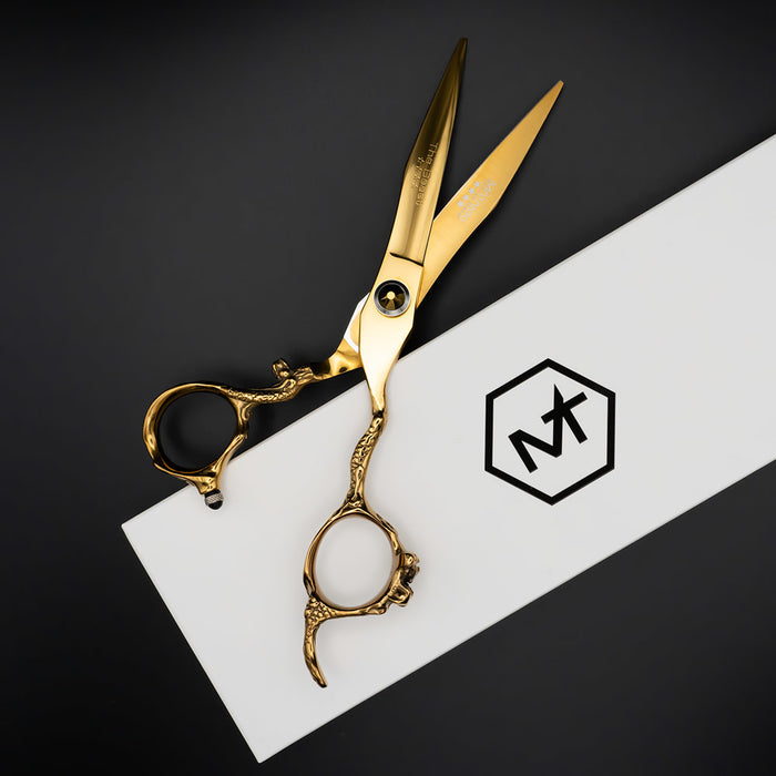 Matakki Ltd Edition The Beast Gold Titanium Professional Haircutting Scissors