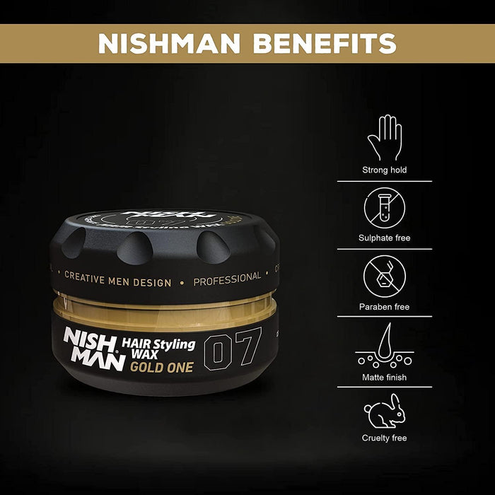 Nishman 07 Styling Gold One Aqua Wax - Ultra Strong Hold 150ml